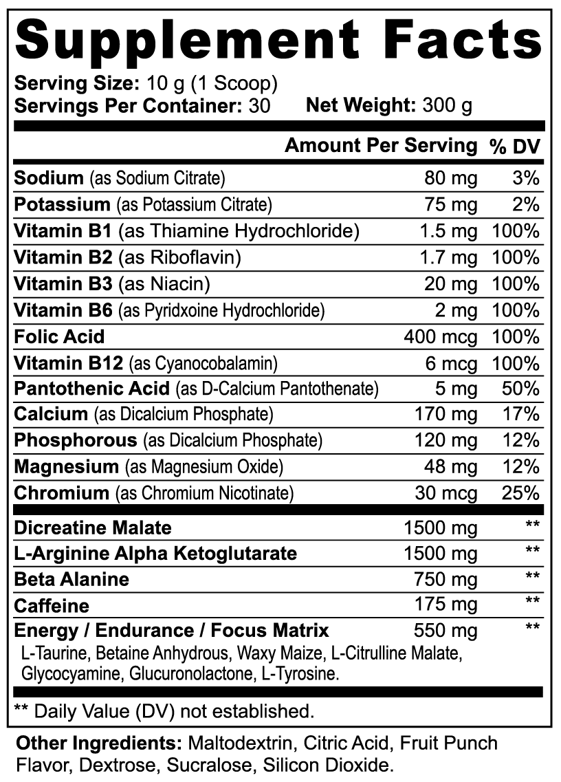 NITIRIC SHOCK PRE-WORKOUT
